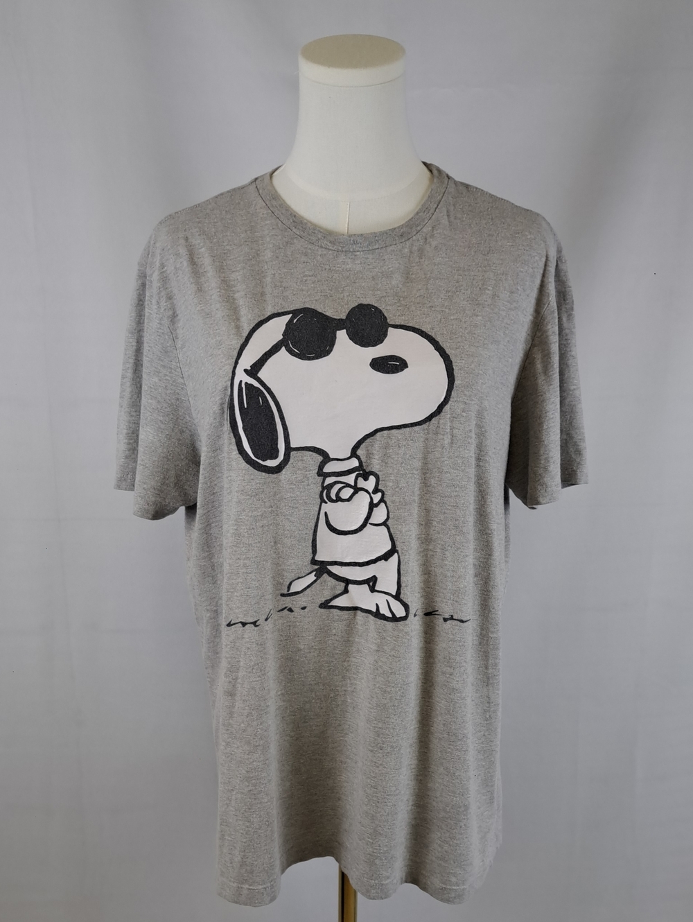 GAP x Peanuts Snoopy Joe Cool Graphic T-Shirt Grey L